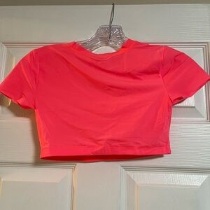 NWT SMOOTHEZ BY AERIE Neon Pink Crop Top Size S